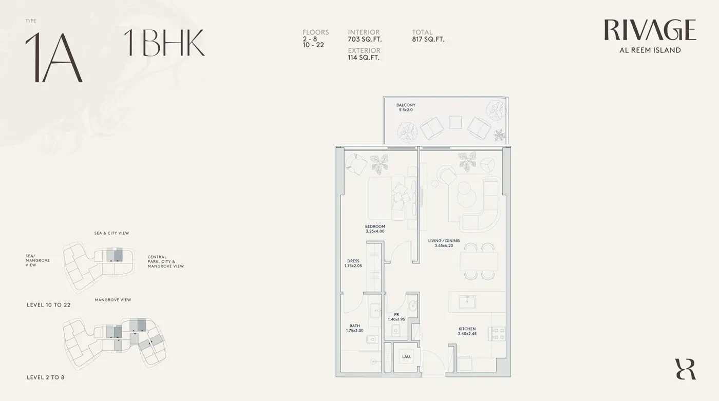 Rivage · 1 bedroom Type 1A