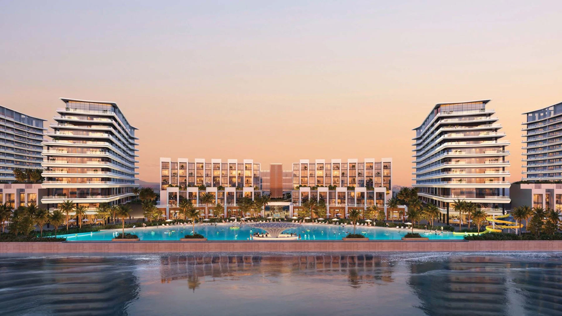River Cove Residences at Sobha City Illustrative River Cove waterfront architecture