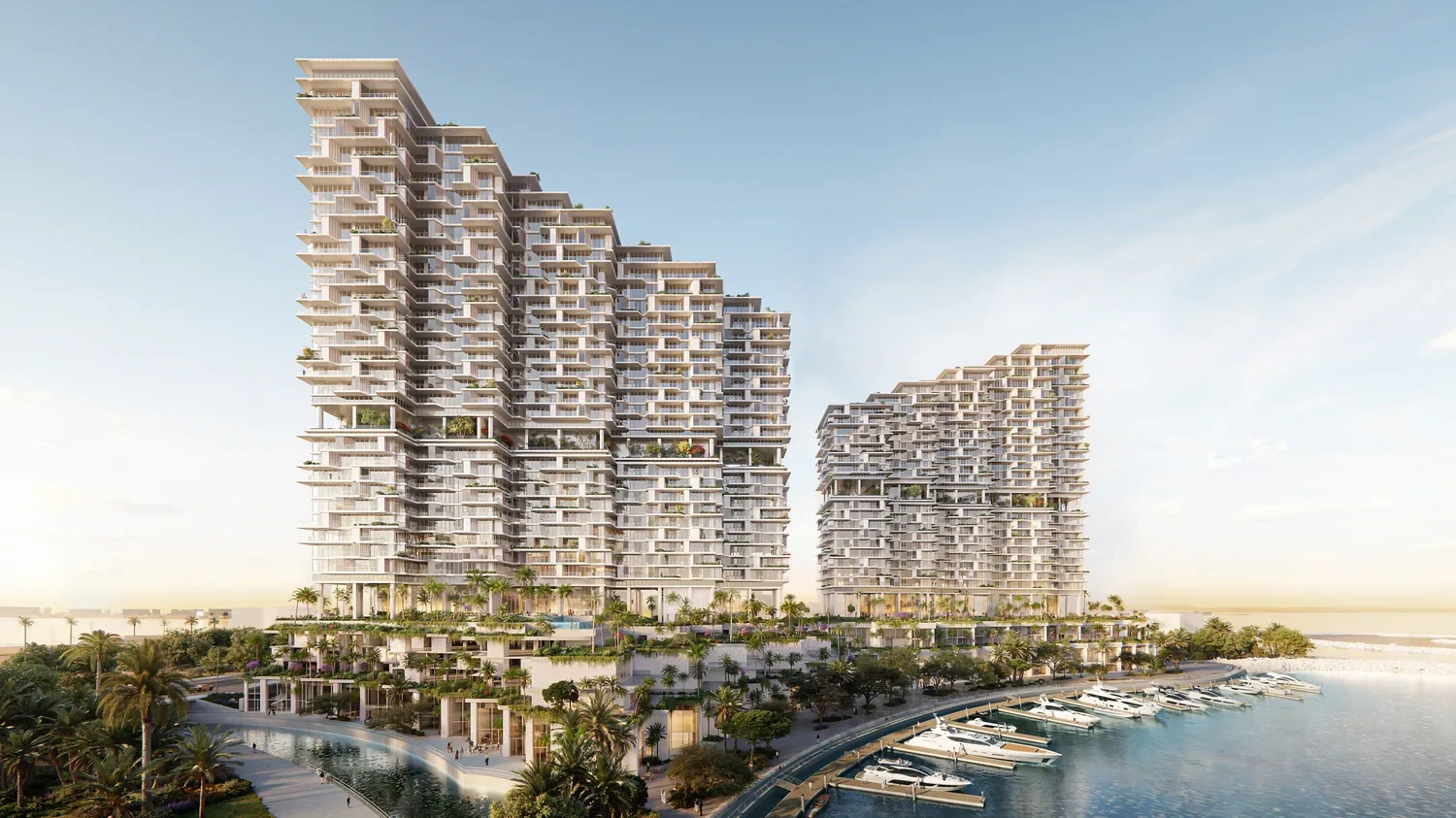 Riviera daytime waterfront exterior illustration by MERED