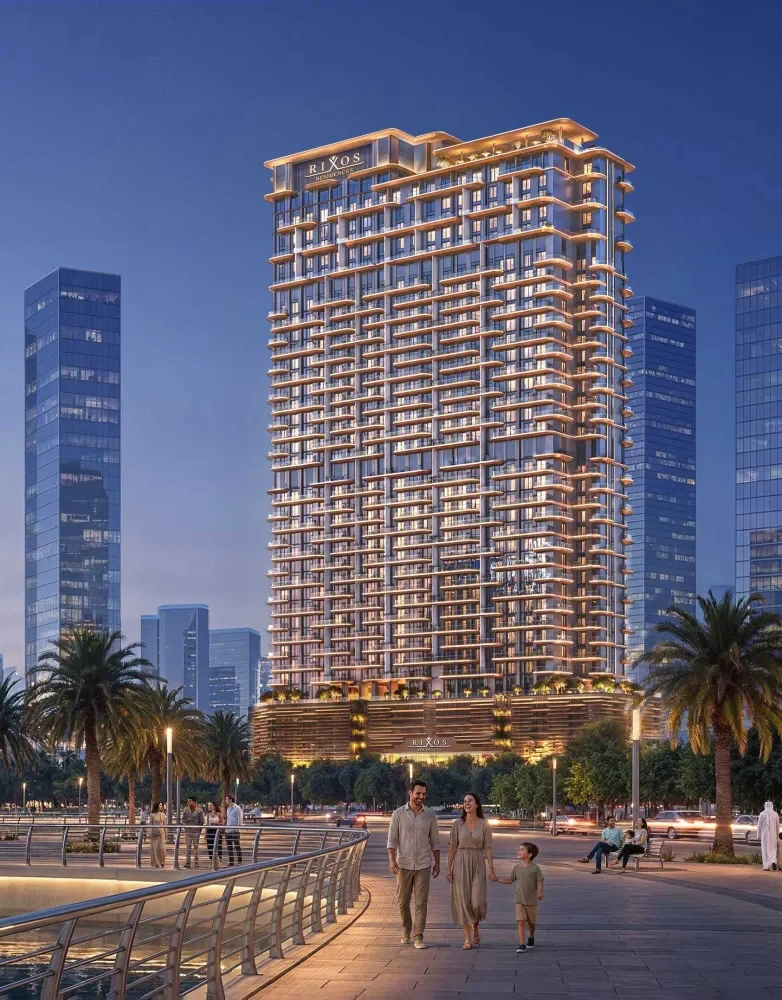 Rixos Al Reem Residences Illustrative front facade creek view