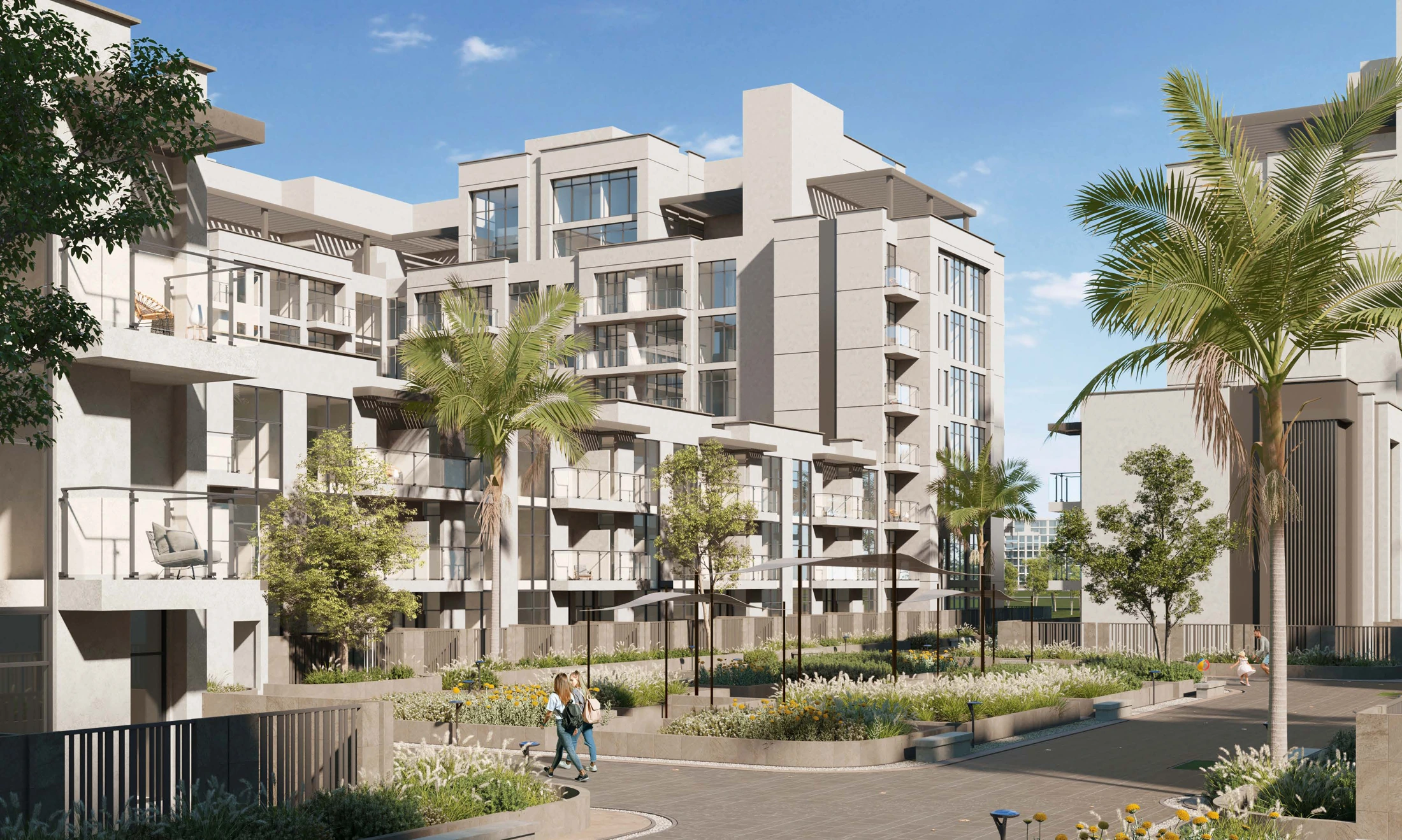 Royal Park landscaped exterior developer illustration