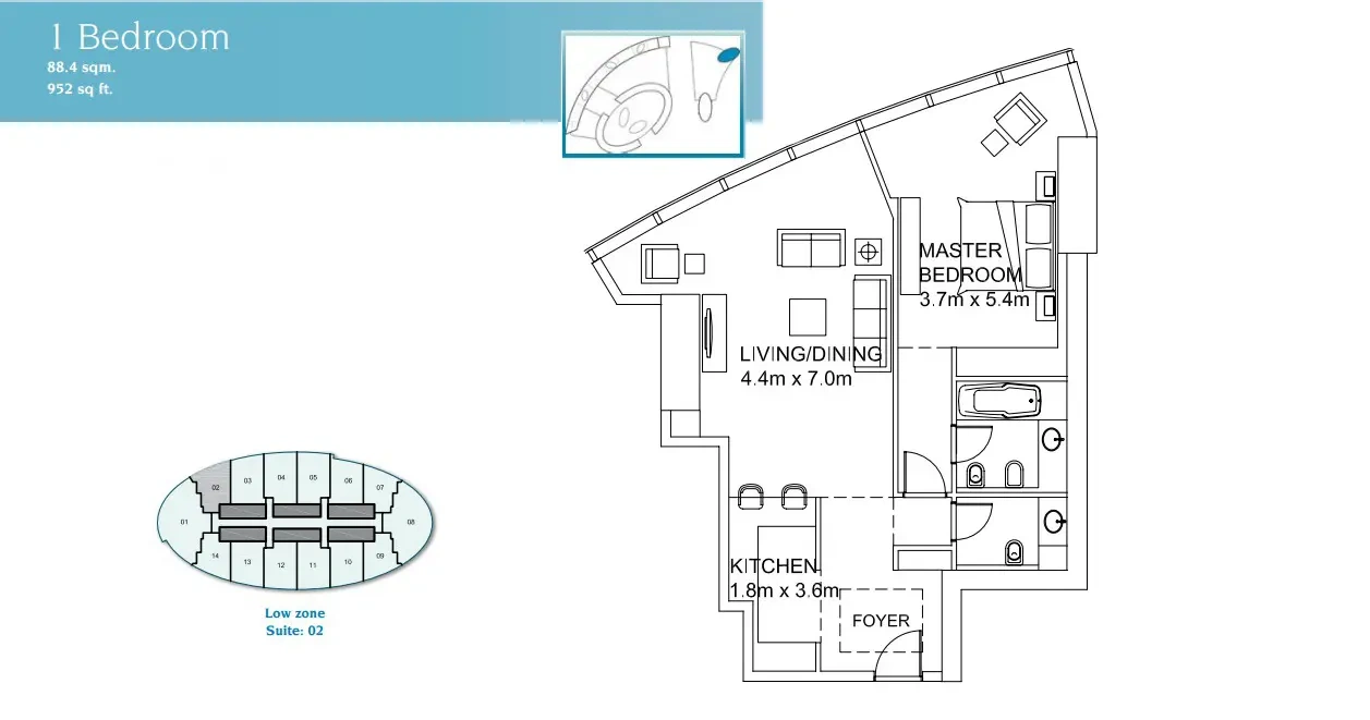 1 bedroom apartment · design1 complete original home