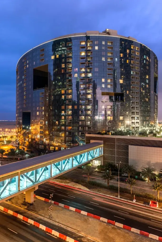 The Arc curved residential building in Shams Gate District, Al Reem Island
