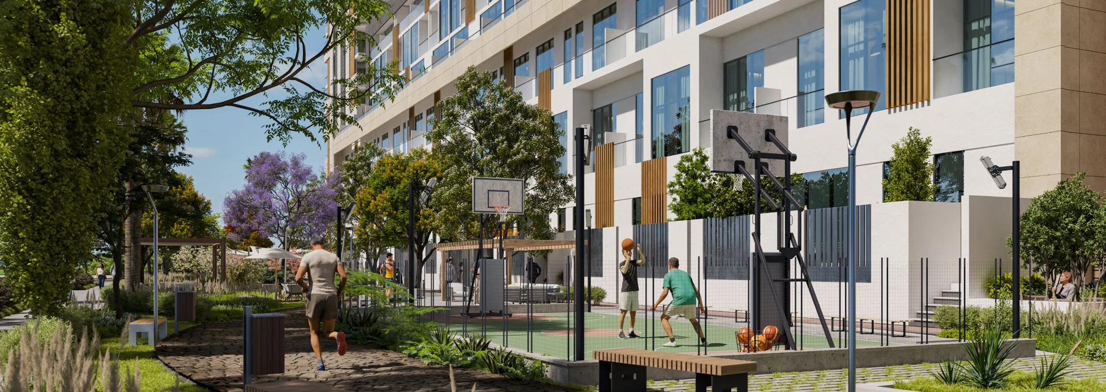 The District landscaped frontage developer illustration