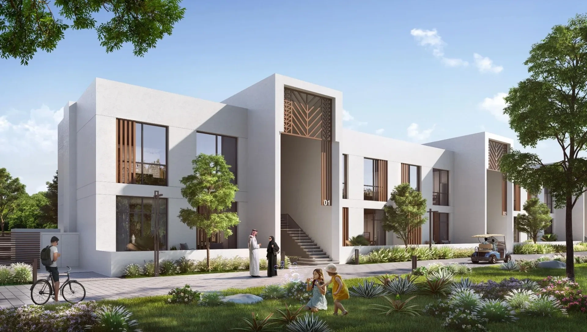 Original Sustainable City Yas Island home or community illustration