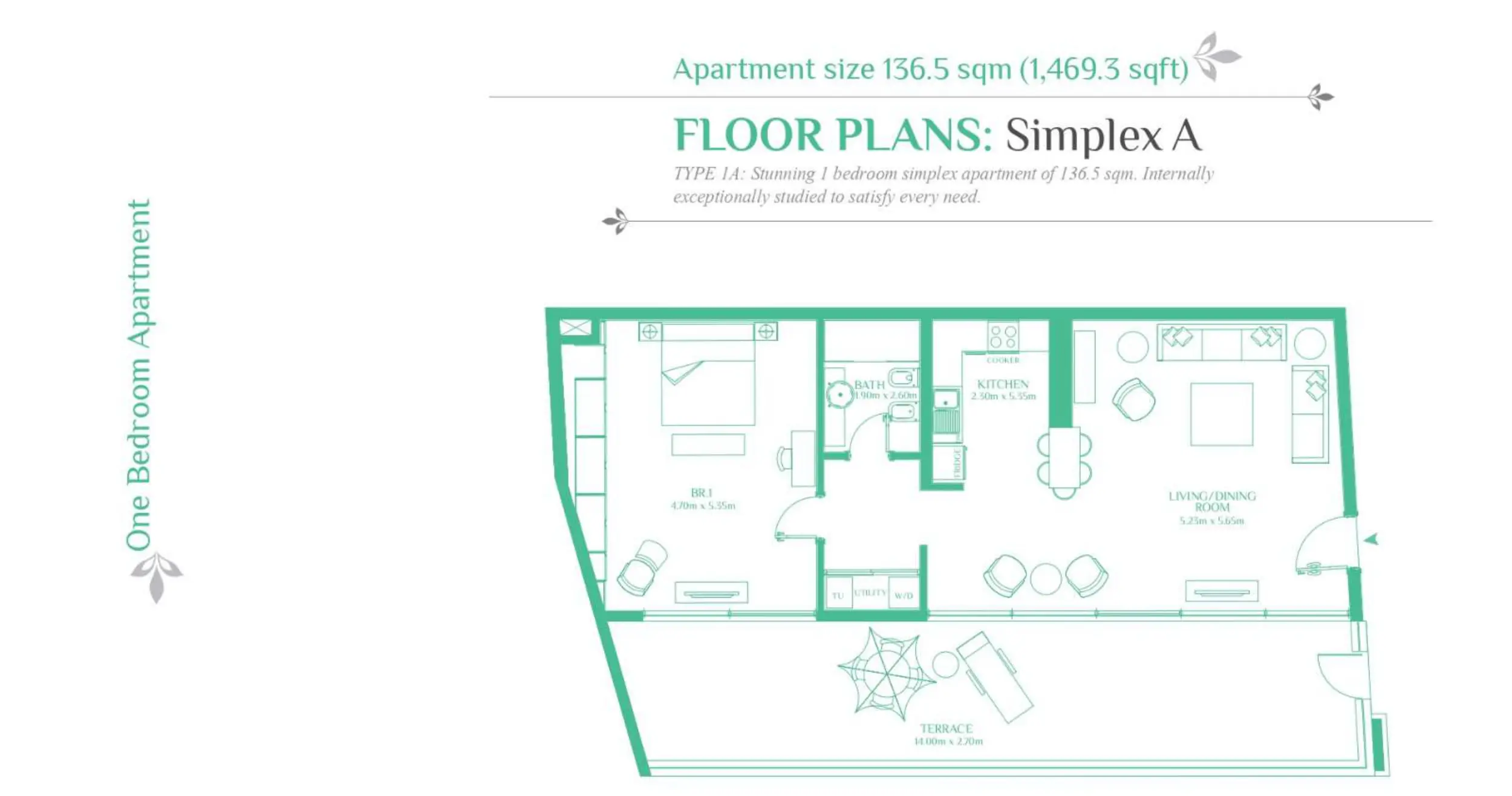 1 bedroom Simplex A
